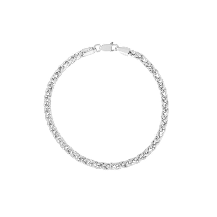 Ladies 14 Karat White Gold Spiga Bracelet