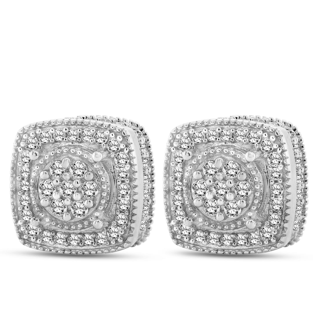 14 Karat White Gold 0.52ct Diamond Stud Earrings