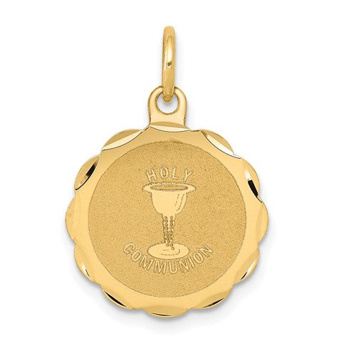 14 Karat Yellow Gold Holy Communion Charm Pendant